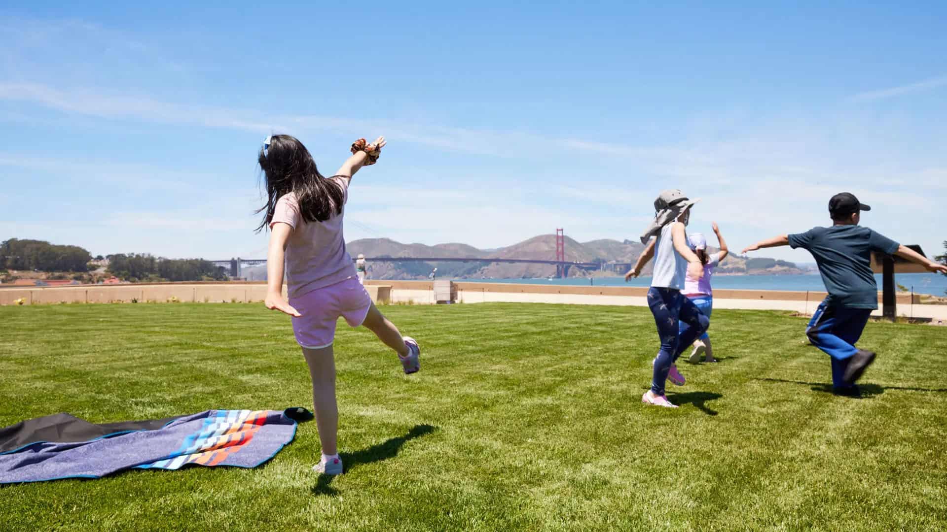 Children Playing At Presidio Tunnel Tops