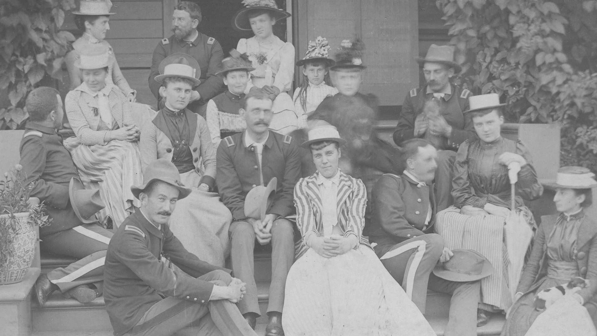 Soldiers and Ladies Seated in the Presidio