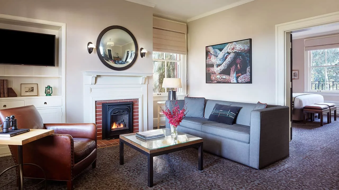 Classic King Suite Living Room At Inn at the Presidio