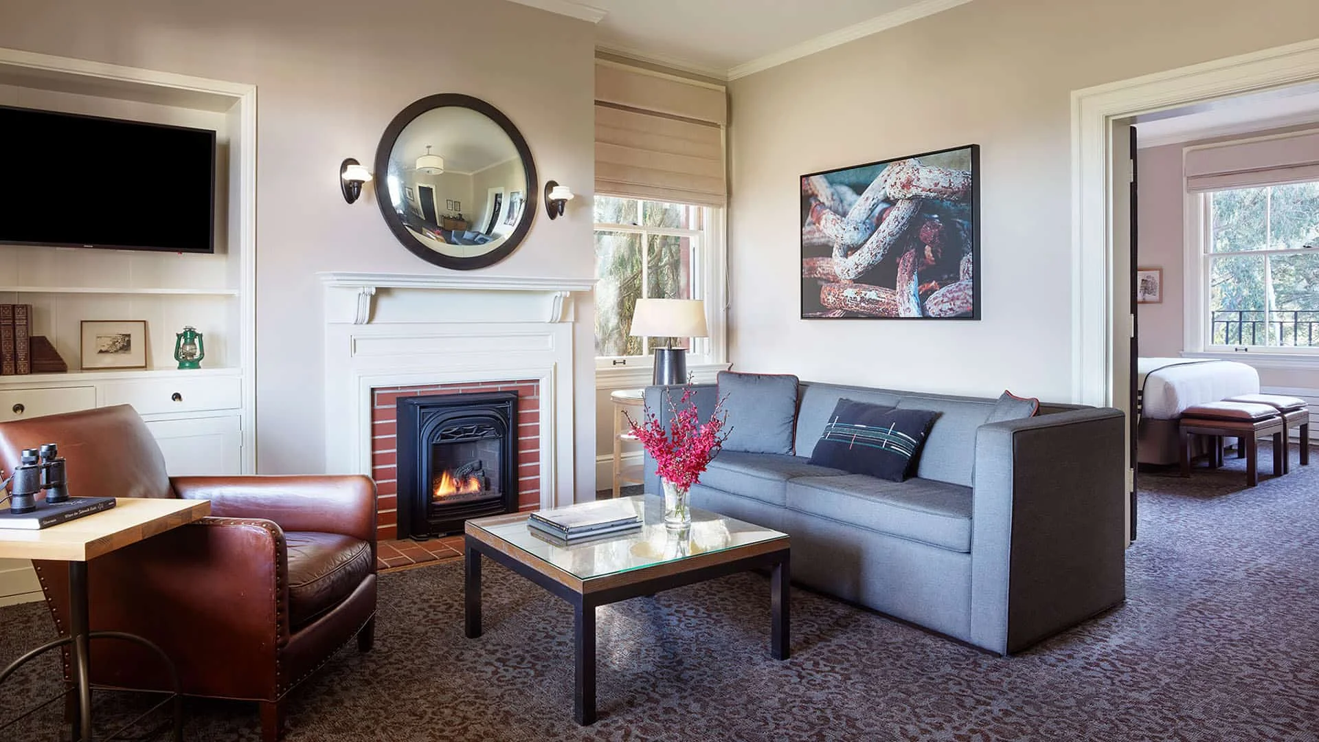 Classic King Suite Living Room At Inn at the Presidio